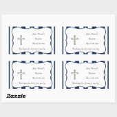 Navy & White Baptism Sticker (Vel)