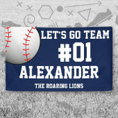 Navy White Baseball Team Spirit Spandoek