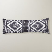 Navy White Boho Patroon Body Sierkussen Lichaamskussen (Achterkant)