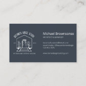 Navy White Botanic House Interior Designer Visitekaartje (Achterkant)