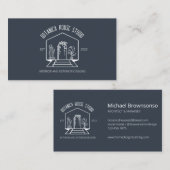 Navy White Botanic Huis Interieur Ontwerper Visitekaartje (Voorkant / Achterkant)