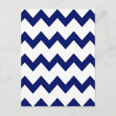 Navy White Chevrons Briefkaart (Voorkant)