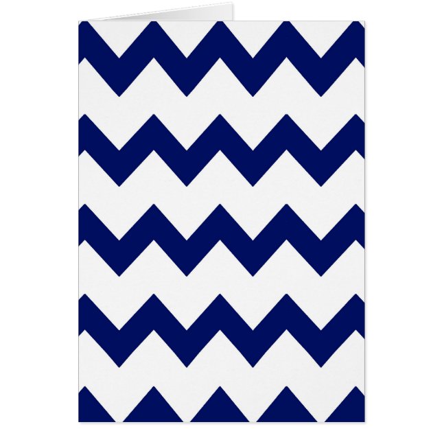 Navy White Chevrons-kaart (Voorkant)