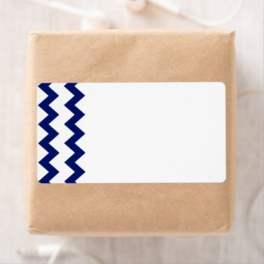 Navy White Chevrons Label (Insitu)