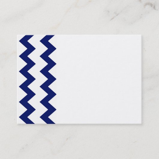 Navy White Chevrons Visitekaartje (Voorkant)