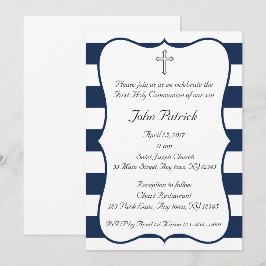 Navy & White Community Kaart (Voorkant / Achterkant)