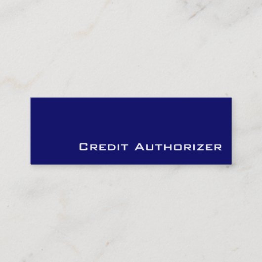 Navy White Credit Authorisator visitekaartjes (Voorkant)