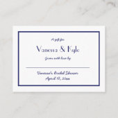 Navy White Display vrijgezellenfeest invoegkaart + Informatiekaartje (Achterkant)