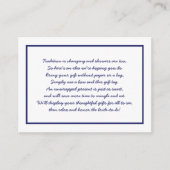 Navy White Display vrijgezellenfeest invoegkaart + Informatiekaartje (Voorkant)