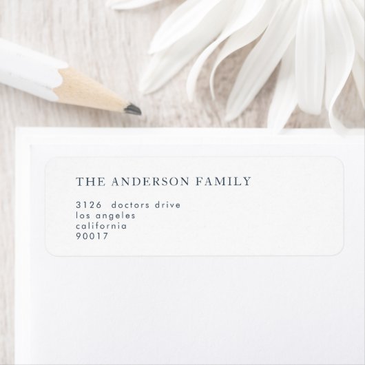 Navy White Elegant Classic Wedding Etiket (Insitu)