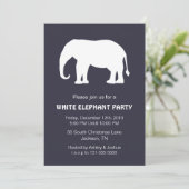 Navy White Elephant Holiday Party nodigt uit Kaart (Staand voorkant)