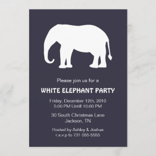 Navy White Elephant Holiday Party nodigt uit Kaart