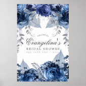 Navy & White en Silver Foil Vrijgezellenfeest Welk Poster (Voorkant)