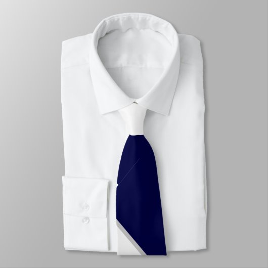 Navy White en Silver Stropdas (Gebonden)