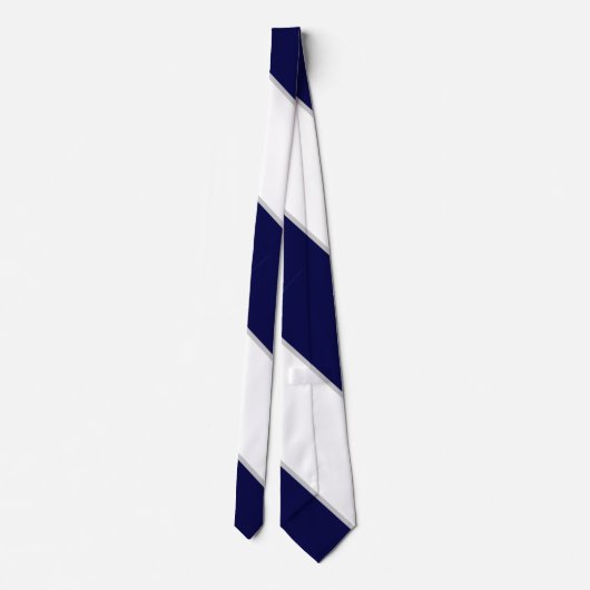 Navy White en Silver Stropdas (Achterkant)