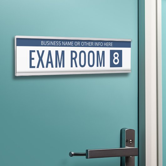 Navy White Exam Room voor Tandarts Kantoor Deurbordje