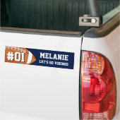 Navy White Football Team Bumpersticker (Op Truck)