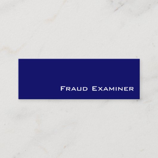 Navy White Fraude Examiner visitekaartjes (Voorkant)