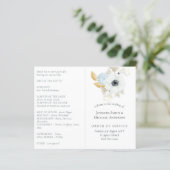 Navy White Gold Floral Wedding (Staand voorkant)