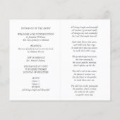 Navy White Gold Floral Wedding (Achterkant)