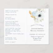 Navy White Gold Floral Wedding (Voorkant)