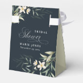 Navy White Greenery Floral Bunch Vrijgezellenfeest Bedankdoosjes (Achterkant)