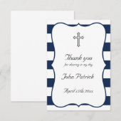 Navy & White - Hartelijk dank Bedankkaart (Voorkant / Achterkant)