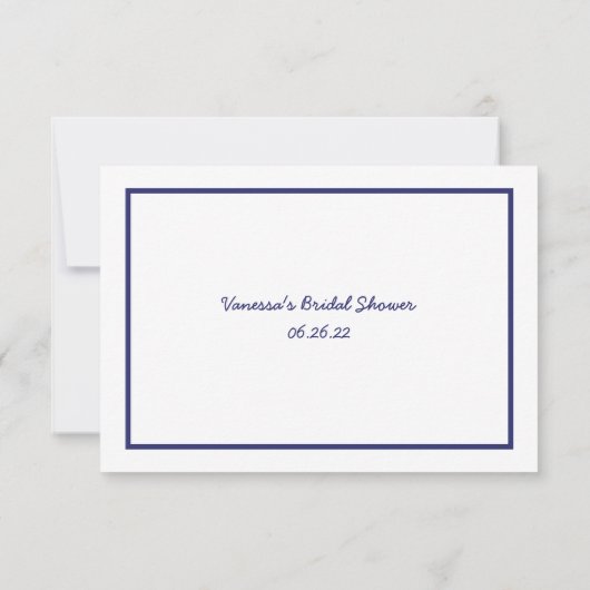 Navy White Lijst die een kaart wenst te aanvragen (Achterkant)