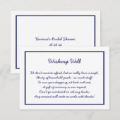 Navy White Lijst die een kaart wenst te aanvragen (Voorkant / Achterkant)