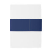 Navy White Moderne Minimalistische Kalligrafie Tro Uitnodigingen Wikkel (Achterkant Voorbeeld)