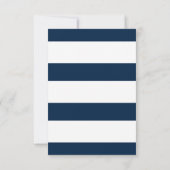 Navy & White Mr. en mevrouw Elegant Script RSVP Kaartje (Achterkant)