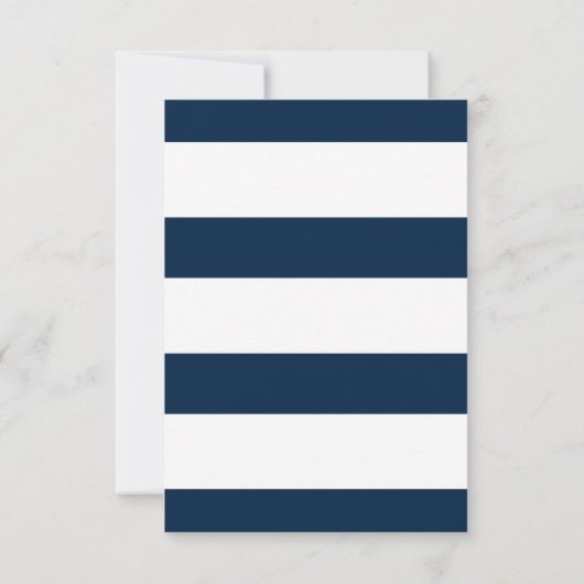 Navy & White Mr. en mevrouw Elegant Script RSVP Kaartje (Achterkant)