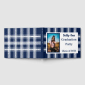 Navy White Photo Graduation Party Gastenboek (Volledig)