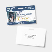 Navy White Servicehond 3 Logo & Foto ID Badge (Voor- en achterkant)