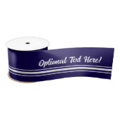 Navy & White smart nautische look met jouw tekst Satijnen Lint (Spoel)