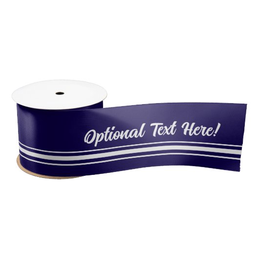Navy & White smart nautische look met jouw tekst Satijnen Lint (Spoel)