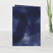 Navy White Snowflake-kerstfeestdag - Fotokaart Feestdagen Kaart (Achterkant)