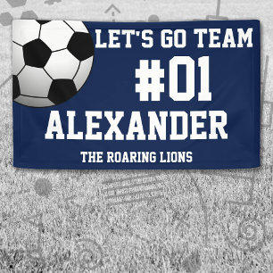 Navy White Soccer Team Spirit Spandoek