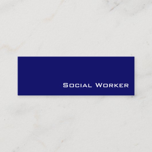 Navy White Social Worker visitekaartjes (Voorkant)