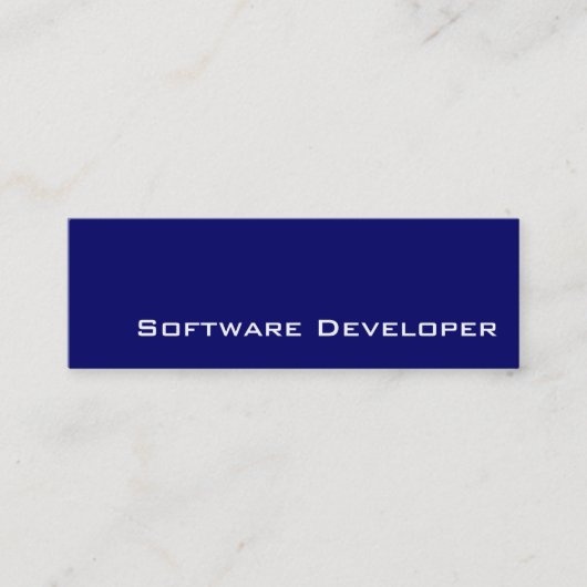 Navy White Software Developer visitekaartjes (Voorkant)