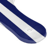 Navy White Stripe Burgundy Quatrefoil 3 Monogram Snijplank (Hoek)