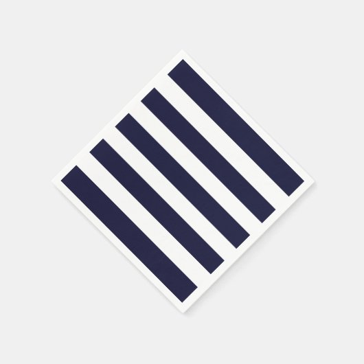 Navy & White Stripe Napkins Servetten (Hoek)