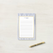 Navy & White Striped Pattern A Note from Notepad (Op bureau)