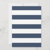 Navy & White Stripes bruiloft uitnodiging (Achterkant)