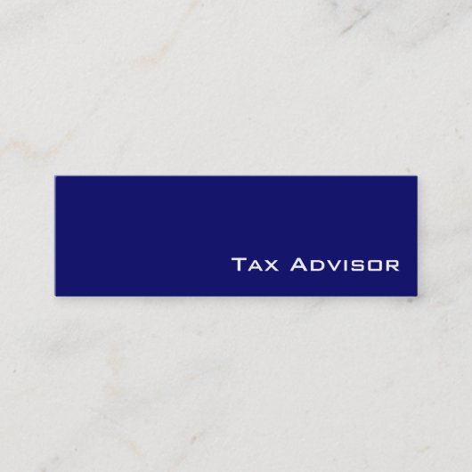 Navy White Tax Advisor visitekaartjes (Voorkant)