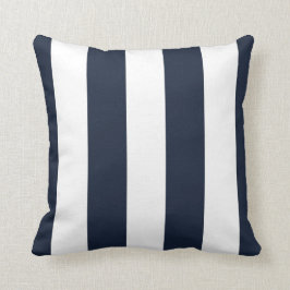 Navy & White Vertical Striped Decorative Kussen