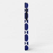 Navy WhMoroccan #5 Raspberry 3 Initiaal monogram Case-Mate iPhone Case (Achterkant/links)