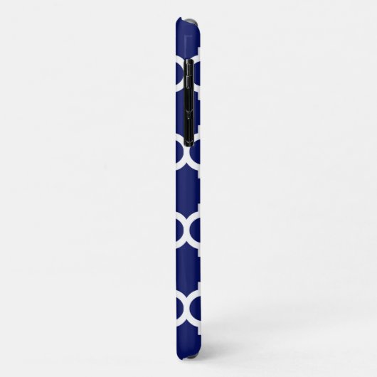 Navy WhMoroccan #5 Raspberry 3 Initiaal monogram Case-Mate iPhone Case (Achterkant/links)