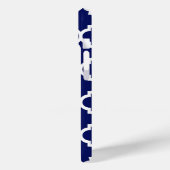 Navy WhMoroccan #5 Raspberry 3 Initiaal monogram Case-Mate iPhone Case (Achterkant / Links)