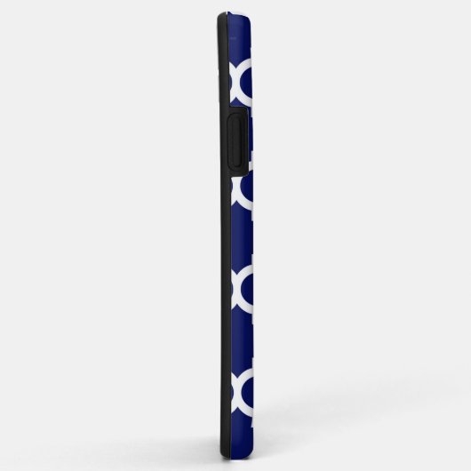 Navy WhMoroccan #5 Raspberry 3 Initiaal monogram Case-Mate iPhone Case (Achterkant/rechts)